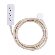 Cordinate Designer 3 Outlet Extension Cord With Surge