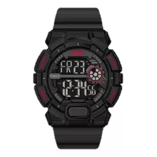 Reloj Timex Ufc Striker 50mm Resin Strap Watch Black-red Color De La Malla Negro Color Del Bisel Negro Color Del Fondo Negro