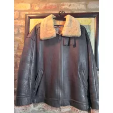 Campera De Cuero Con Piel