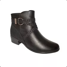 Bota Feminina Comfortflex Ankle Boots Cano Curto Salto 86303