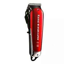 Máquina Profesional Inalámbrica Para Cabello Y Barba Kemei Km-l2611, Color Rojo Y Negro, 110 V/220 V