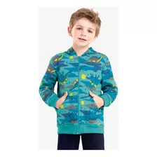 Jaqueta Infantil Masculina Em Moletom Rovi Kids Verde