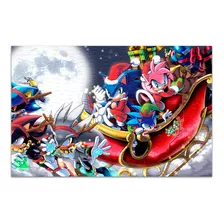 Quebra Cabeça Personalizado Sonic Natal 120 Peças