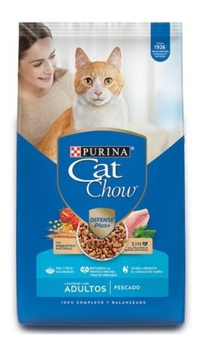 Alimento Cat Chow Defense Plus  Para Gato Adulto Sabor Pescado En Bolsa De 15 kg