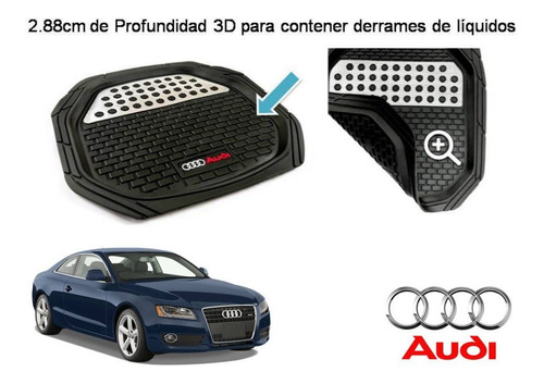 Tapetes 4 Piezas Charola 3d Logo Audi A5 R5 Rs5 2008 A 2015 Foto 4