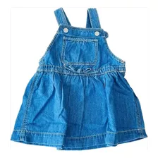 Salopete Infantil Jeans Gap Azul C/ Detalhes Laço Promoção