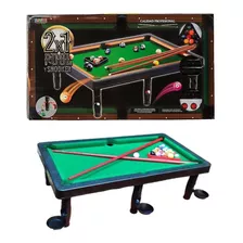 Juego De Mesa Pool Y Snooker 2 En 1 Grande Para Niños