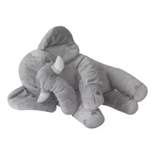 Almofada Travesseiro Elefante Bebê Pelúcia Cinza 95 Cm