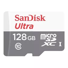 Cartão Memória Micro Sd Sandisk 128gb Classe 10 Ultra 100mb/s