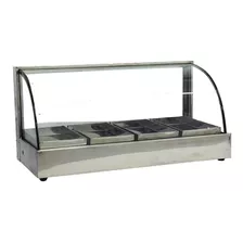 Mantenedor Warmer Vitrina De Comidas 4 Bandejas. Acero Inox.