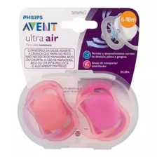 Chupeta Avent Ultra Air Com 2 Unidades 6-18m Meninas