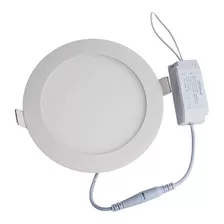 Kit 6 Plafon De Led 6w Redondo De Embutir 12,5x12,5cm Cor Branco 110v/220v