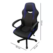 Cadeira Gamer Ergonômica Escritório Giratoria Overx Pro Opt Cor Preto/azul