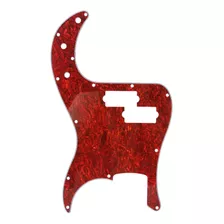 Red Tortoise Shell Pickguard 3 Compatível Com Baixo Pb