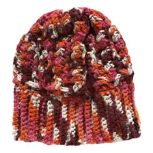 Touca Gorro Lã Grossa Artesanal Crochê Areia Mesclada Linda