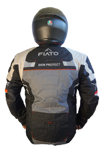 Chamarra De Moto Hombre Con Protecciones Certificada Fiato Foto 2