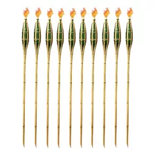 Kit 5 Tochas Bambu Desmontável Iluminação Decoração