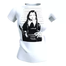 Polera Mujer Diseño Merlina, Locos Addams, Poliester 