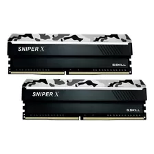 Memoria Ram G.skill Sniper X Dimm Ddr4 16gb (2 X 8gb) 2666mhz F4-2666c19d-16gsxw Negro Camuflaje.