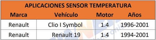 Pera Temperatura Motoventilador Clio I Symbol Renault 19 Foto 5