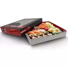 Embalagem Para Sushi E Comida Oriental Preta Sgg - 100 Unid.