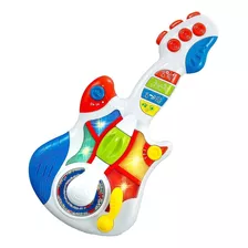 Guitarra Bebê Show Brinquedo Instrumento Musical Luzes Som 