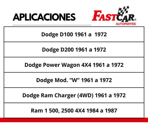 Amortiguador Delanteros Dodge W Y Power Wagon 4x4 1961 1972 Foto 2