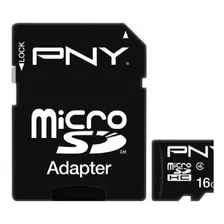 Tarjeta Micro Sd - Pny 16gb C/ Adap. Clase 4