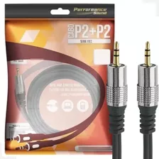 Cabo P2 + P2 Estereo St M Chipsce 3 Metros Gold Fitz Metal