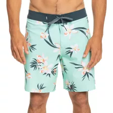 Boardshorts Surf Quiksilver Surfsilk 18 In Verde Hombre Eqyb