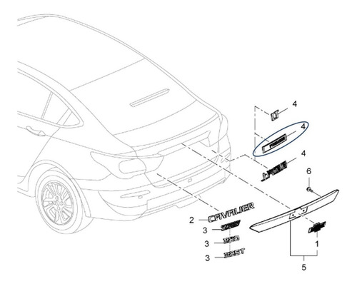 Emblema Original Gm Placa  Premier  Chevrolet Tracker 2021 Foto 5