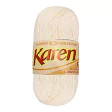 Hilaza Karen, 100% Algodón, Madeja De 100g Con 80m Color Crudo