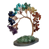 Crystal Money Tree Gemstone Cobre Con Cable Lucky Tree Feng