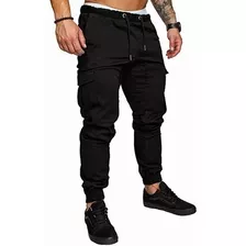 Joggers Pantalon Jeans Ajustado Elasticado Cargo De Varon.