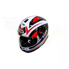 Casco Para Moto Yohe Y966-9#e -rojo Blanco