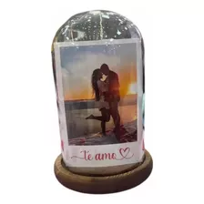 Luminária De Led Cúpula Com Foto Personalizado Dia Namorado