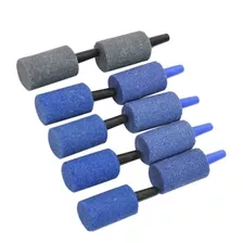 Kit Com 10 Pedras Porosas Para Aquário - Compressores Cor Azul