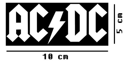 Ac Dc Logo Sticker Vinil 2 Piezas Negro $135 Mikegamesmx Foto 2