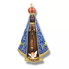 Imagem Nossa Senhora Aparecida Modelo Italiana 20cm, Resina.