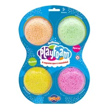 Massinha Playfoam Espuma Brilhante 4 Cores Modelar Toyng