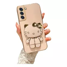 Funda Kitty Soporte Espejo Anticaída Para Xiaomi Redmi +mica