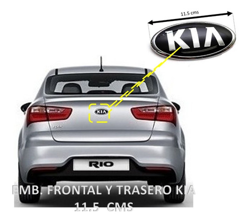 Emblema Kia Frontal O Trasero ( 11.5 Cms ) Genrico Foto 4