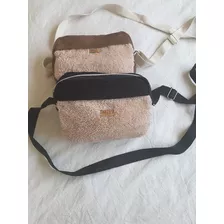 Cartera ,bandolera De Tela Corderoy Y Corderito. 