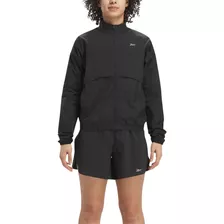 Campera Rompevientos Reebok Running Mujer Woven Negra