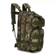 Mochila Tática Militar Impermeável Reforçada Grande 30litros Cor Floresta