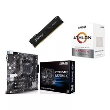 Kit Procesador Athlon 3000g + Asus A520m-k + 8gb Ddr4 Fury