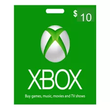 Cartão Xbox Live Usa $ 10 Dólares Gift Card Americano Eua