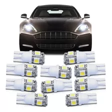 Kit 10 Lampadas Pingo T10 5 Led Smd 5050 Farol Luz De Cidade