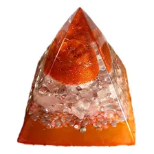 Orgonite Pirâmide Desejo Rosa De Jaspe