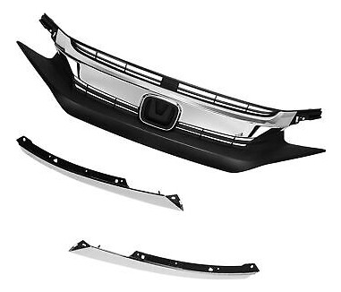 For 2016-2018 Honda Civic Front Bumper Upper Grille W/ C Jjb Foto 9